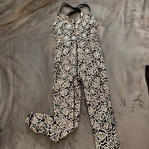 Lululemon Purr-suit Onesie Posey Black White